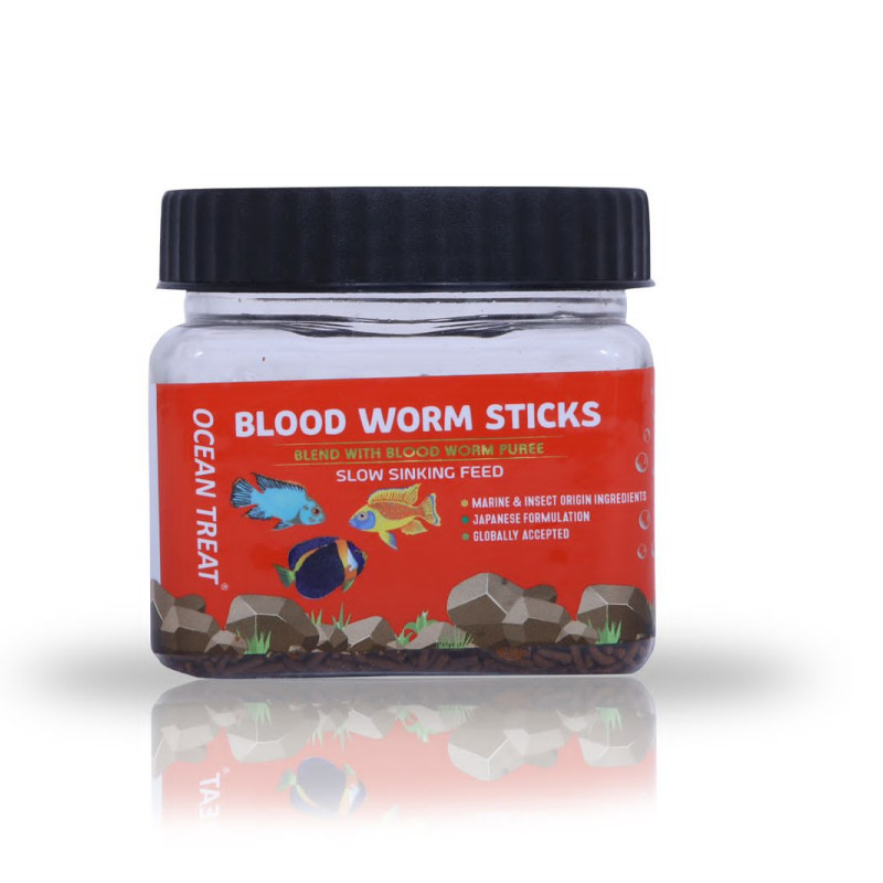 Ocean Treat Bloodworm Stick Fish Food - 100g
