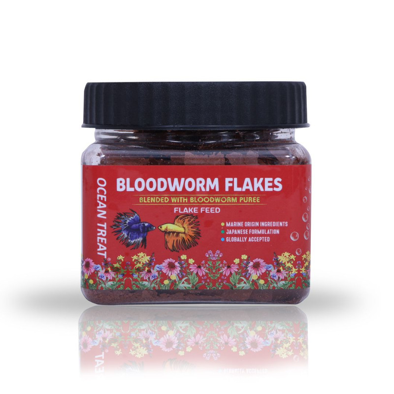 Ocean Treat Blood Worm Fish Food - 50g