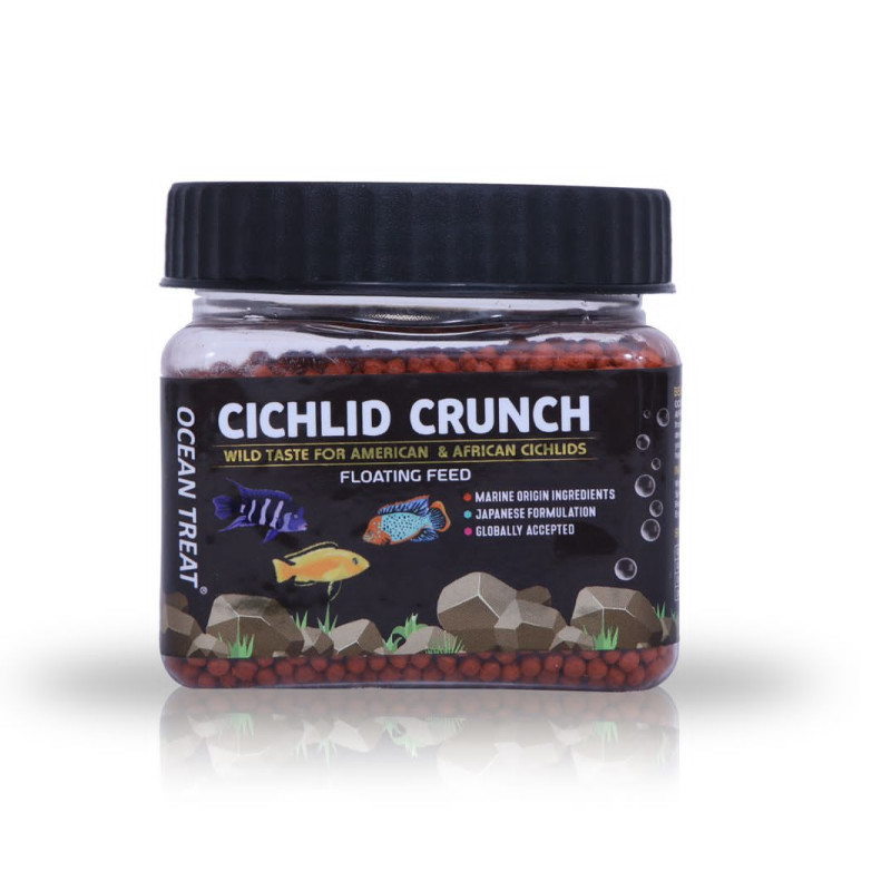 Ocean Treat Cichild Crunch Fish Food - 100g
