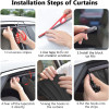 Universal Fit Magnetic Car Curtains - UV Protection for Side Windows (4PCS)