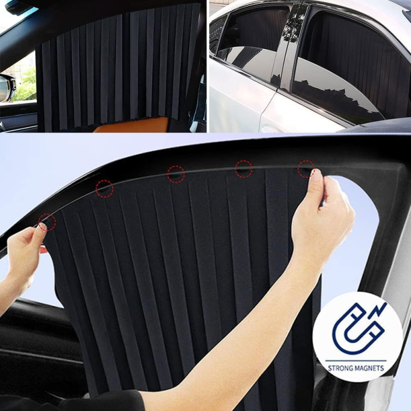 Universal Fit Magnetic Car Curtains - UV Protection for Side Windows (4PCS)
