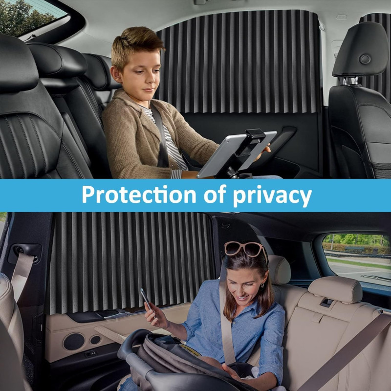Universal Fit Magnetic Car Curtains - UV Protection for Side Windows (4PCS)